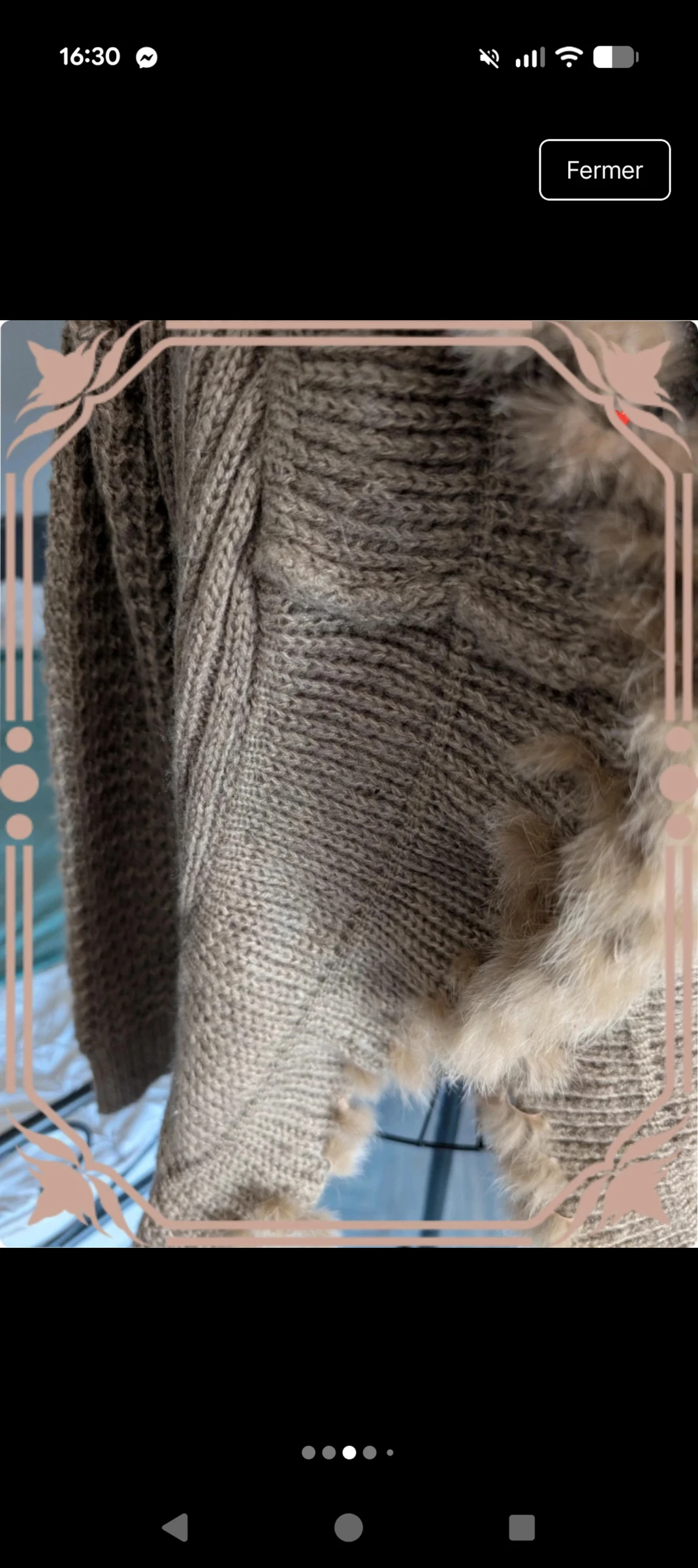 Beautiful beige knit vest with fur details - LPC Girls - Size 32 (XS) – photo 4